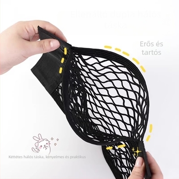 Velcro hálós tároló táska - falra szerelhető konyhai rendező, egyszerű és modern, többfunkciós tárolás