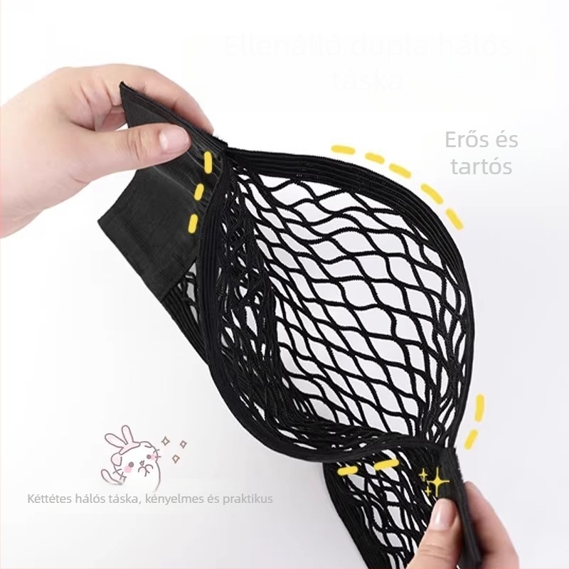 Velcro hálós tároló táska - falra szerelhető konyhai rendező, egyszerű és modern, többfunkciós tárolás