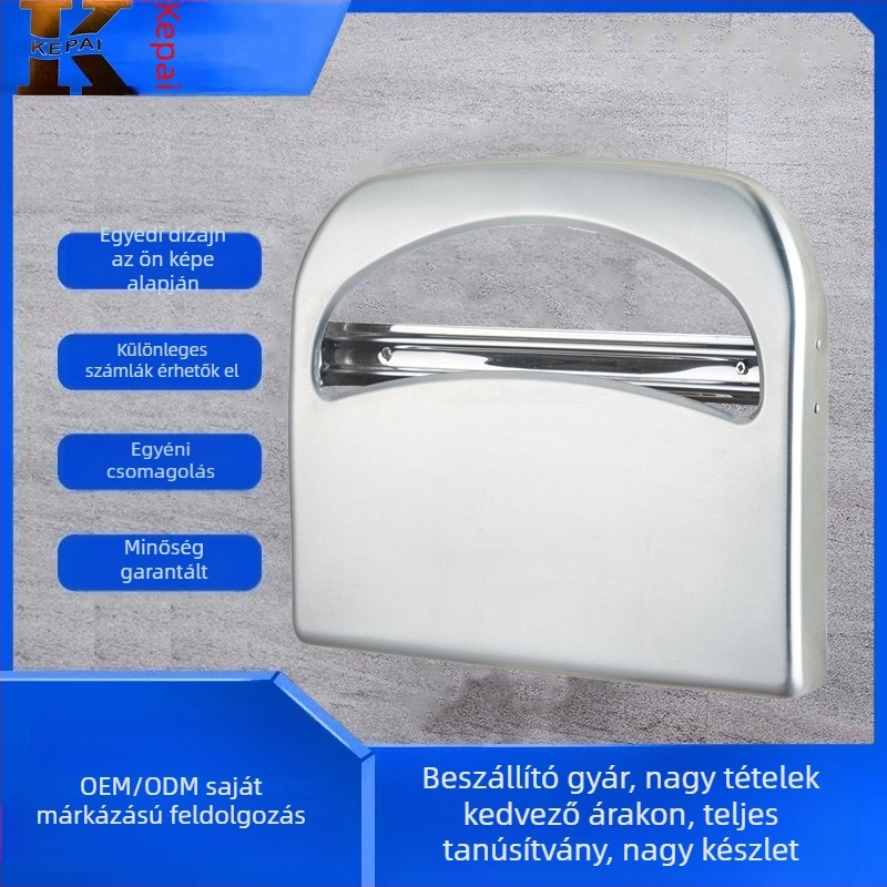 Falra szerelhető 304 rozsdamentes acél vécépapírtartó és zsebkendőtartó, ovális alakú, felületi kezelések: brushed, spray-painted, titanium plated; ISO 9001