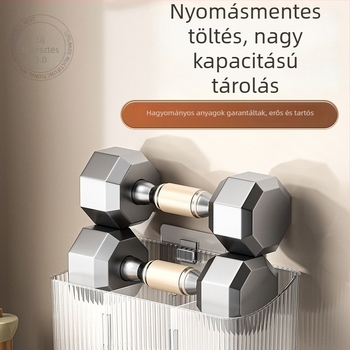 Átlátszó falra szerelhető tárolókosár fokhagyma, gyömbér és vöröshagyma számára – műanyag, lyukasztás nélküli, konyhai szervező