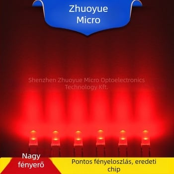 Közvetlen csatlakozású LED jelzőfény, 20 mA, 1.8–2.2 V, 0.06 W, Sanan chip, 30° látószög