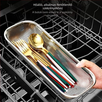 201-es rozsdamentes acélból készült evőeszköz- és pálcikás kosár leeresztő rács fertőtlenítő szekrényhez