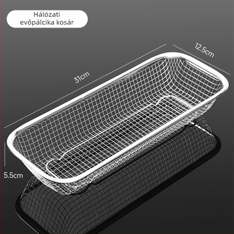 201-es rozsdamentes acélból készült evőeszköz- és pálcikás kosár leeresztő rács fertőtlenítő szekrényhez