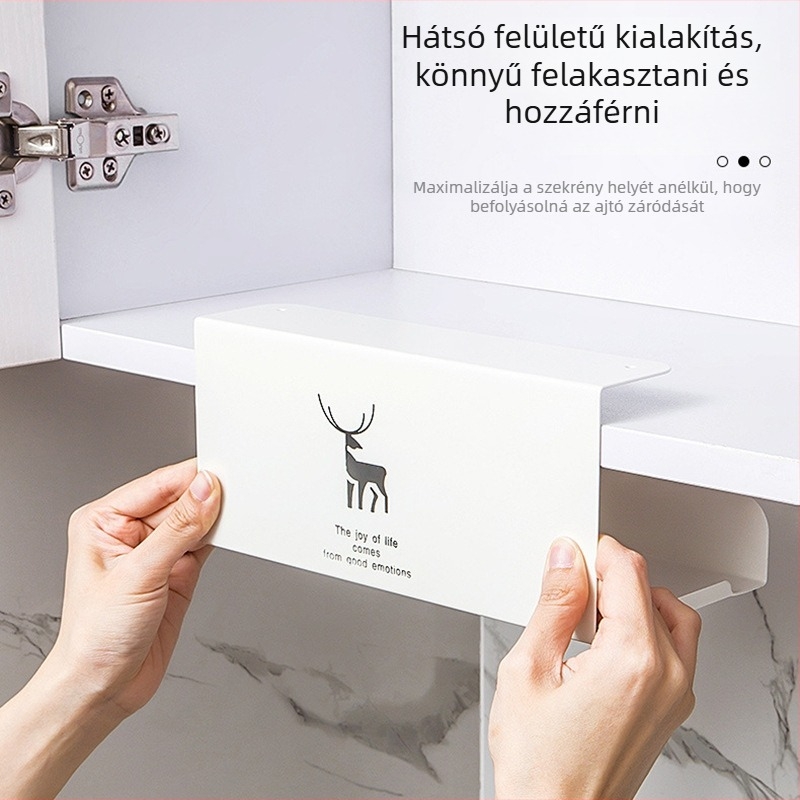 Konyhai papírtörlő doboz, szénacél, modell 2008, modern egyszerű stílus, alkalmas cserélhető papírtörlőkhöz