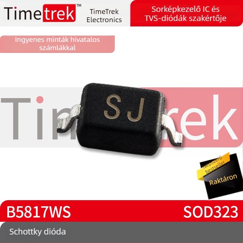Light Journey Electronics Schottky dióda B5817WS, csomagolás SOD323, SJ címkézés, RoHS-kompatibilis