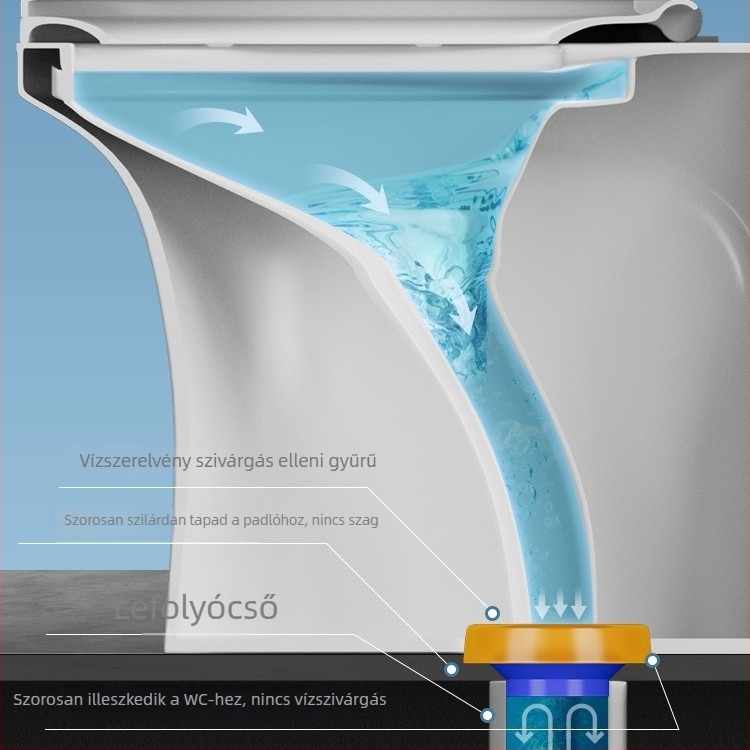 WC-flanx tömítőgyűrű, szag elleni, szivárgás elleni, vastagított gumitömítés, univerzális illeszkedés — Home Rhyme