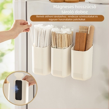 Mágneses asztali tároló doboz, 2 L kapacitás, műanyag kivitel, modell A0861, irodai kellékek és eszközök rendezője