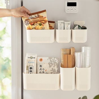 Mágneses asztali tároló doboz, 2 L kapacitás, műanyag kivitel, modell A0861, irodai kellékek és eszközök rendezője