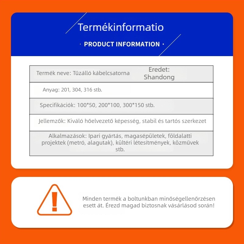 Raklap típusú létra kábelcsatorna, galvanizált acél, testreszabható, gyárépítési projektekhez