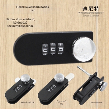 Mechanikus fiók- és szekrényzár | Su Kepu | ABS műanyag/ötvözet | modell 20221030 | alkalmazás: egyes/dupla/hármas zárás