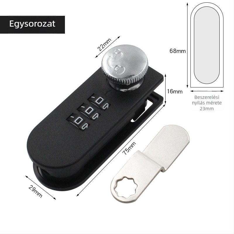 Mechanikus fiók- és szekrényzár | Su Kepu | ABS műanyag/ötvözet | modell 20221030 | alkalmazás: egyes/dupla/hármas zárás