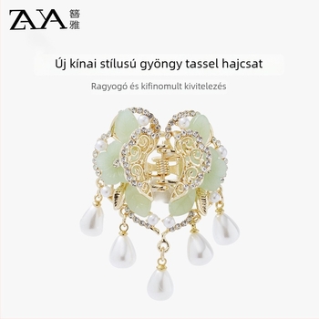 Hajcsat füzérrel, ókori stílus, cinkötvözet betét, olajos bevonat