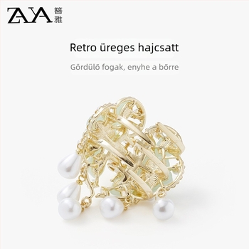 Hajcsat füzérrel, ókori stílus, cinkötvözet betét, olajos bevonat