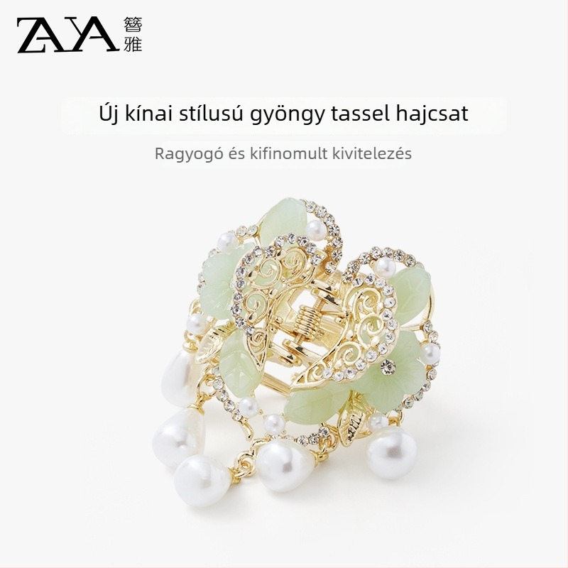 Hajcsat füzérrel, ókori stílus, cinkötvözet betét, olajos bevonat