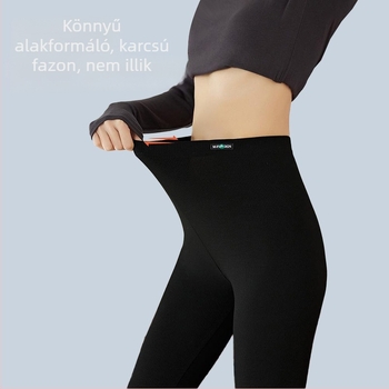 All-in-one nadrág viszkóz rostból, függőleges csíkos minta, bokáig érő hosszúság, extrán vastag, meleg