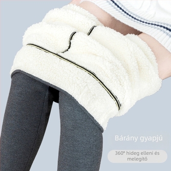 All-in-one nadrág viszkóz rostból, függőleges csíkos minta, bokáig érő hosszúság, extrán vastag, meleg