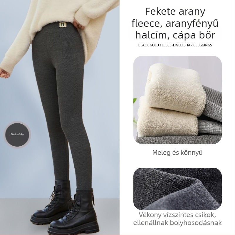 All-in-one nadrág viszkóz rostból, függőleges csíkos minta, bokáig érő hosszúság, extrán vastag, meleg