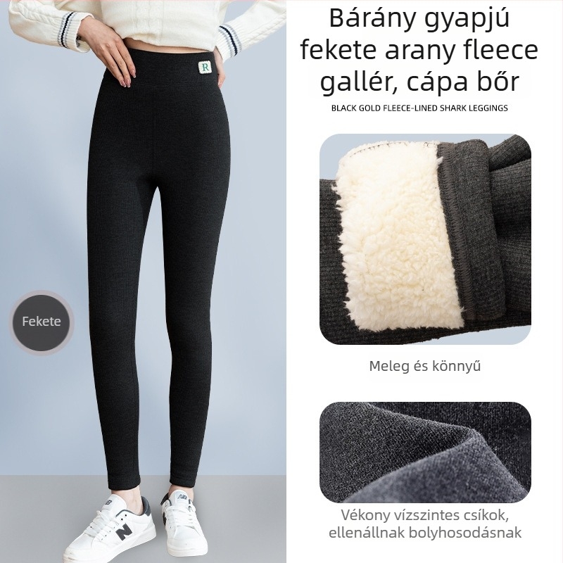 All-in-one nadrág viszkóz rostból, függőleges csíkos minta, bokáig érő hosszúság, extrán vastag, meleg