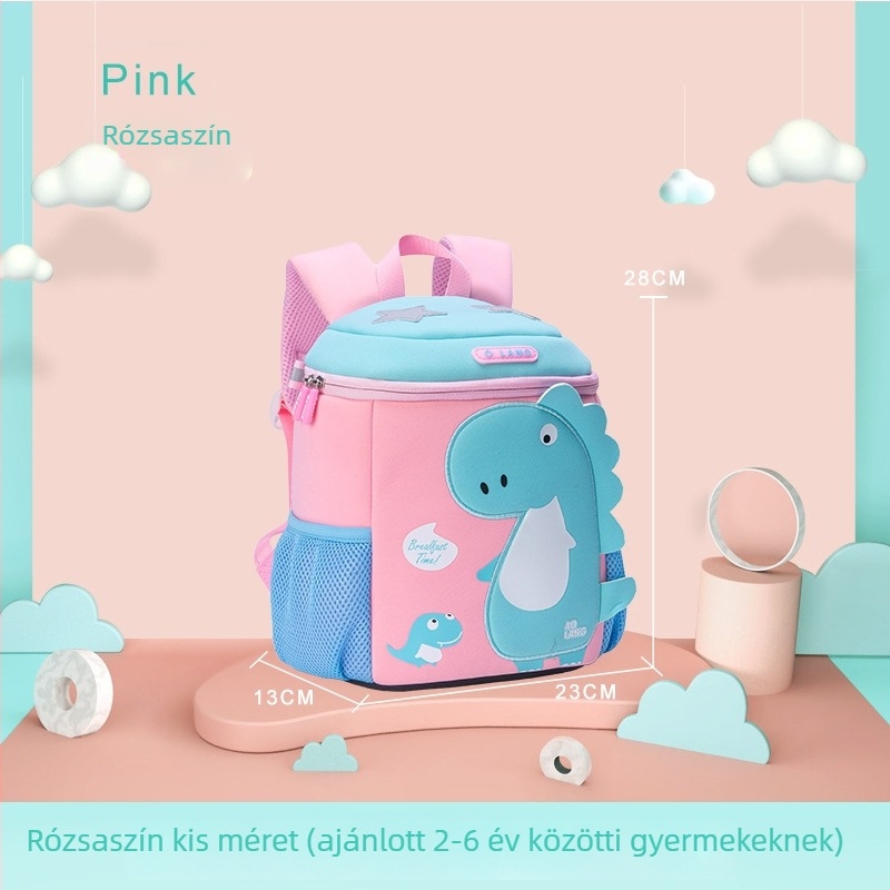 Rajzfilm dinoszaurusz gyerekeknek hátizsák - lélegző, vízálló, ultra könnyű, hátsó védelem, kapacitás 20 L alatt
