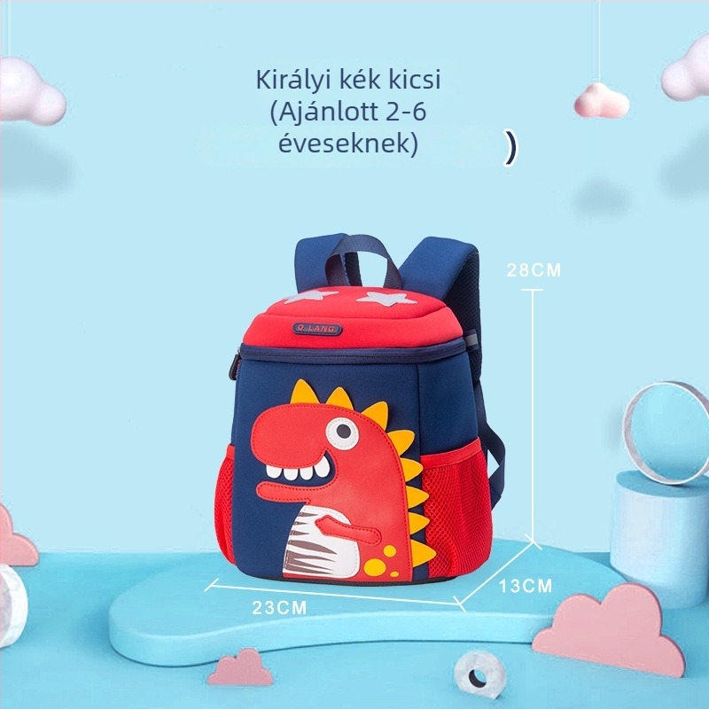 Rajzfilm dinoszaurusz gyerekeknek hátizsák - lélegző, vízálló, ultra könnyű, hátsó védelem, kapacitás 20 L alatt