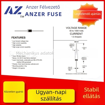 Dióda 1N4007M71A1000Vdo-41 Plug-In kiegyenlítő dióda, gyors visszatérés, szilícium