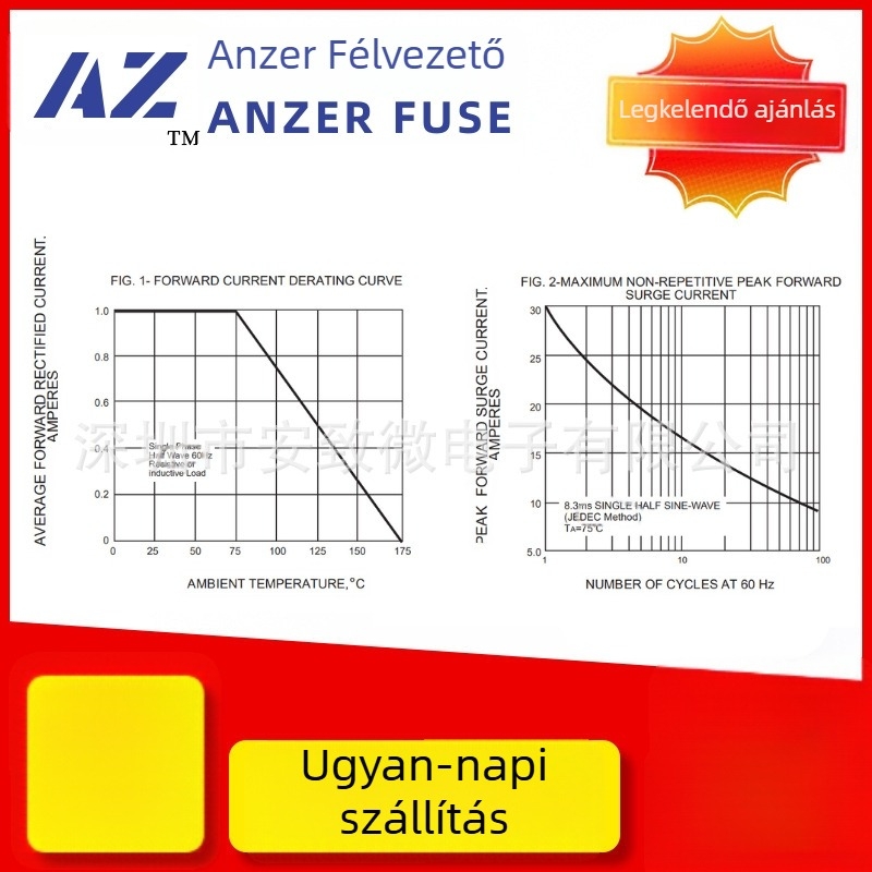 Dióda 1N4007M71A1000Vdo-41 Plug-In kiegyenlítő dióda, gyors visszatérés, szilícium