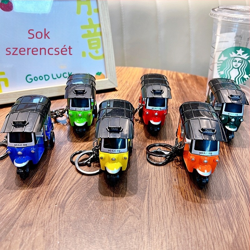 Kulcstartó – akril karikatúra tricikli modell, Huili, Wo'an