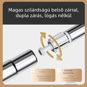 Kinyújtható rozsdamentes acél ruhaszárító rúd villás fejjel – erkélyre, modern minimalista dizájn