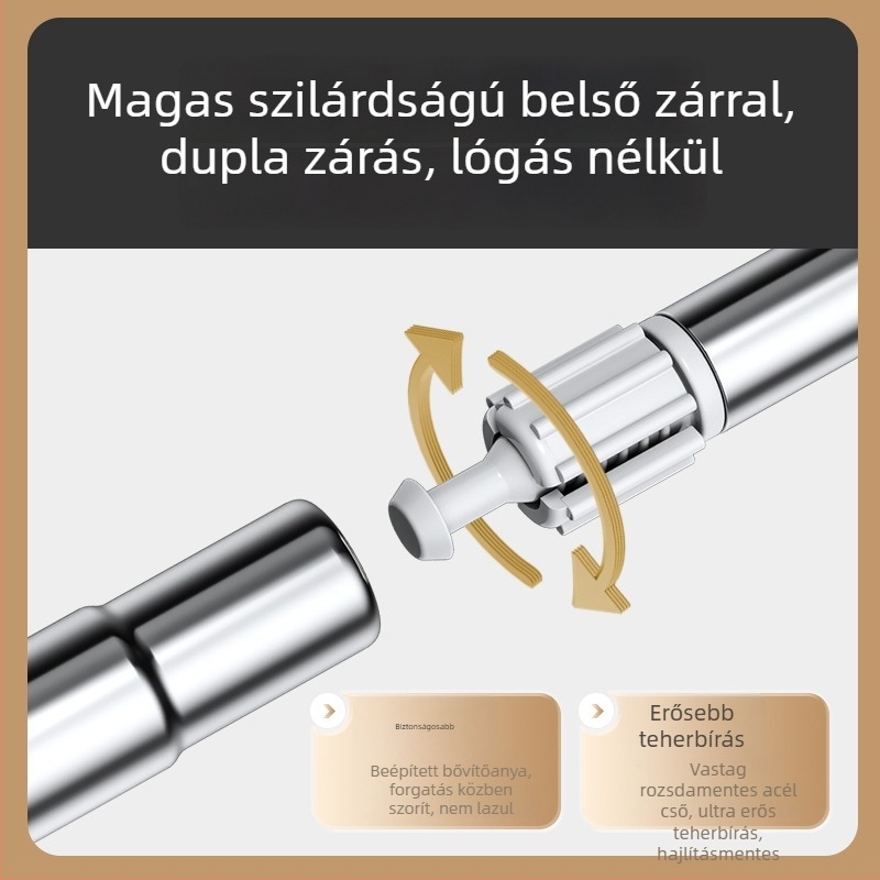 Kinyújtható rozsdamentes acél ruhaszárító rúd villás fejjel – erkélyre, modern minimalista dizájn