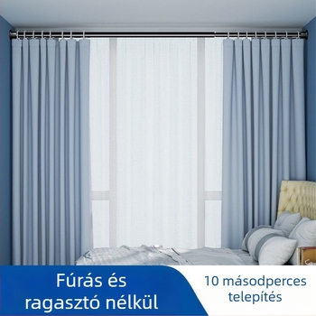 Fúrás nélküli teleszkópos ruhaszárító rúd, balkon és fürdőszoba számára, műanyagból, modern stílus