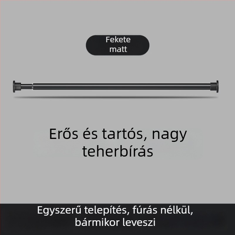Fúrás nélküli teleszkópos ruhaszárító rúd, balkon és fürdőszoba számára, műanyagból, modern stílus