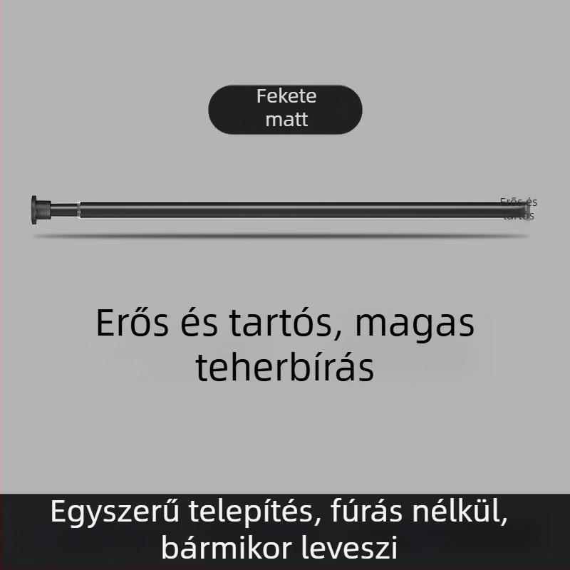 Fúrás nélküli teleszkópos ruhaszárító rúd, balkon és fürdőszoba számára, műanyagból, modern stílus