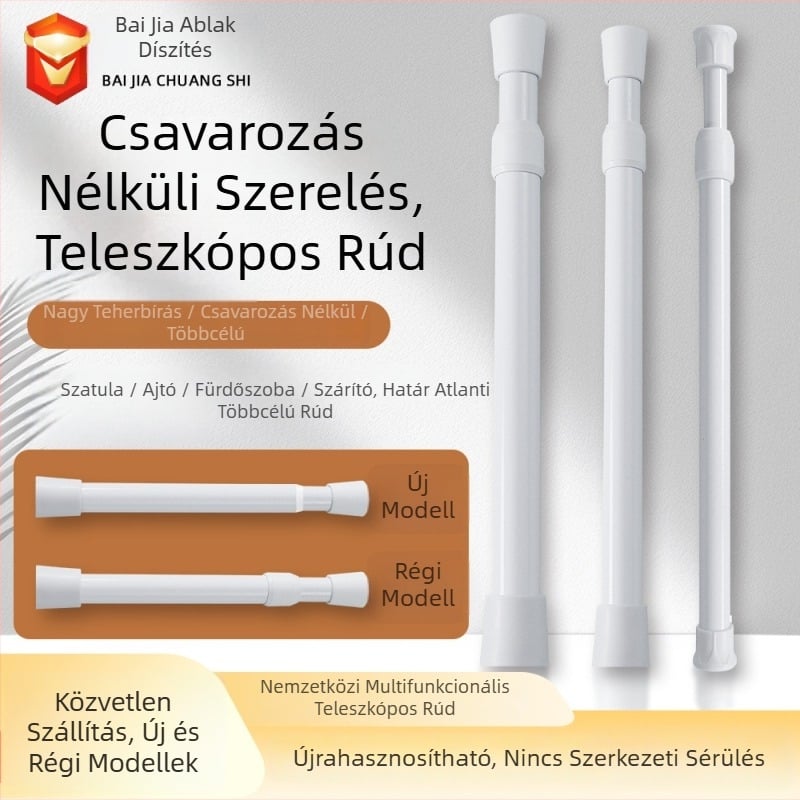 Best Window Decorations teleszkópos függönyrúd – vasból készült, modern minimalista stílus, testre szabható