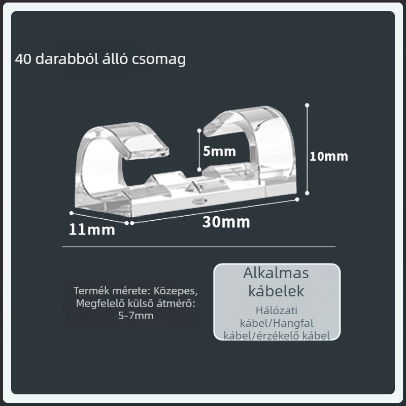 Kábel Rendező Tartó Hálózati Kábelekhez, Műanyag, Egyszerű és Modern Stílus, Asztali és Hálószobai Tároláshoz