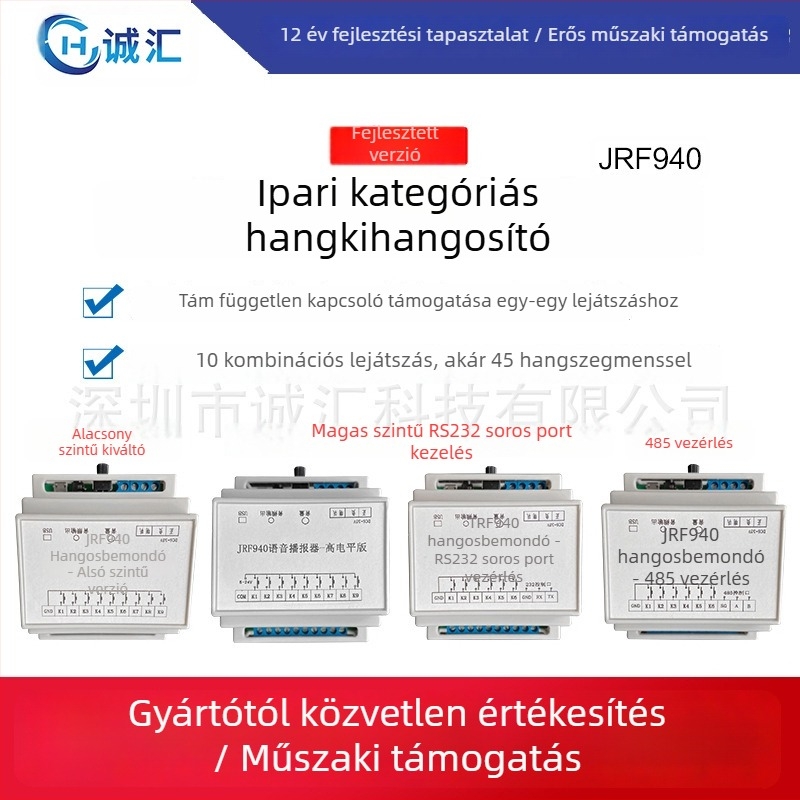 Hangmodul MP3 lejátszó panellel, JRF940 modell, hozzáférés-ellenőrzéshez