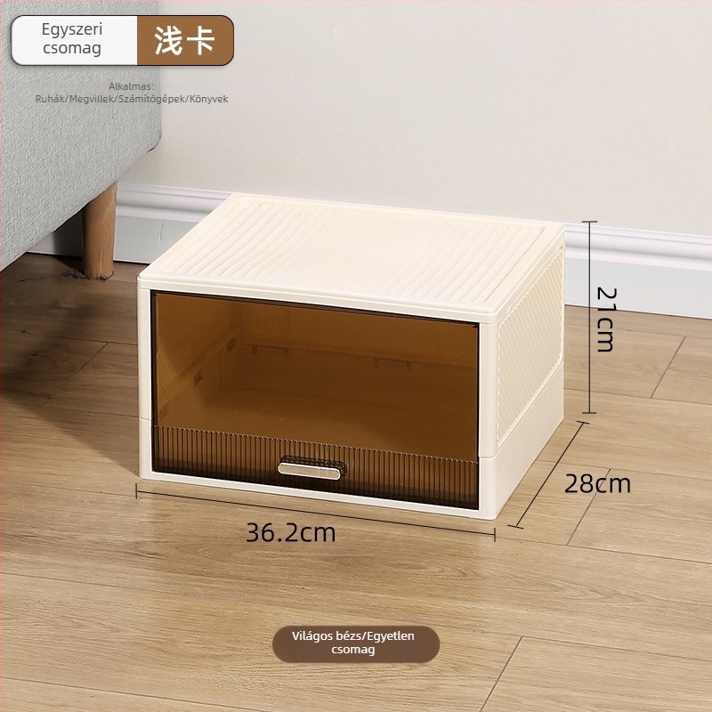 Összecsukható tároló szekrény fedéllel, PP+ABS, 20L kapacitás, modell J8280