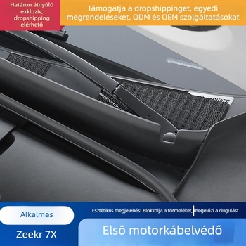 Rozsdamentes acélból készült első motorháztető porvédő és rovarháló Zeekr 7X-hez, motorrekesz védelem