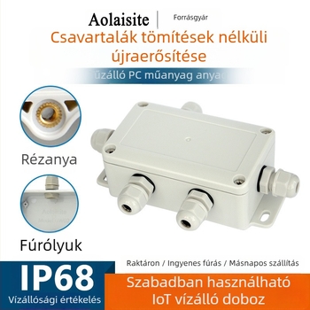 IP68-ös tűzálló és vízálló ABS műanyag ház kültéri megfigyelőkábelekhez és közvilágítási csatlakozódoboz