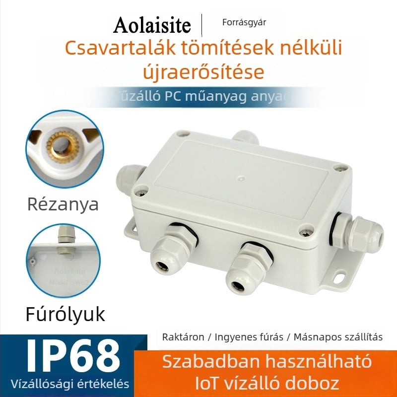 IP68-ös tűzálló és vízálló ABS műanyag ház kültéri megfigyelőkábelekhez és közvilágítási csatlakozódoboz