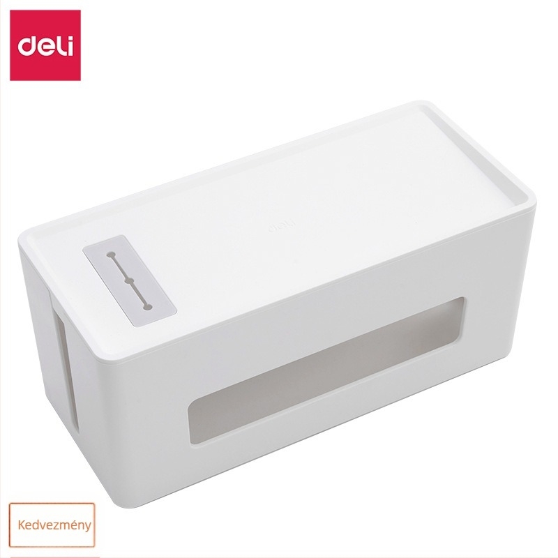 Adatkábel tároló doboz, modell 8921, mérnöki ABS + szigetelő szilikon, fedéllel, modern minimalist dizájn