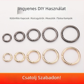 Táska hardver kiegészítő – BG-19 modell, Sufeng márka, cinkötvözet rugós gyűrű, testreszabás elérhető