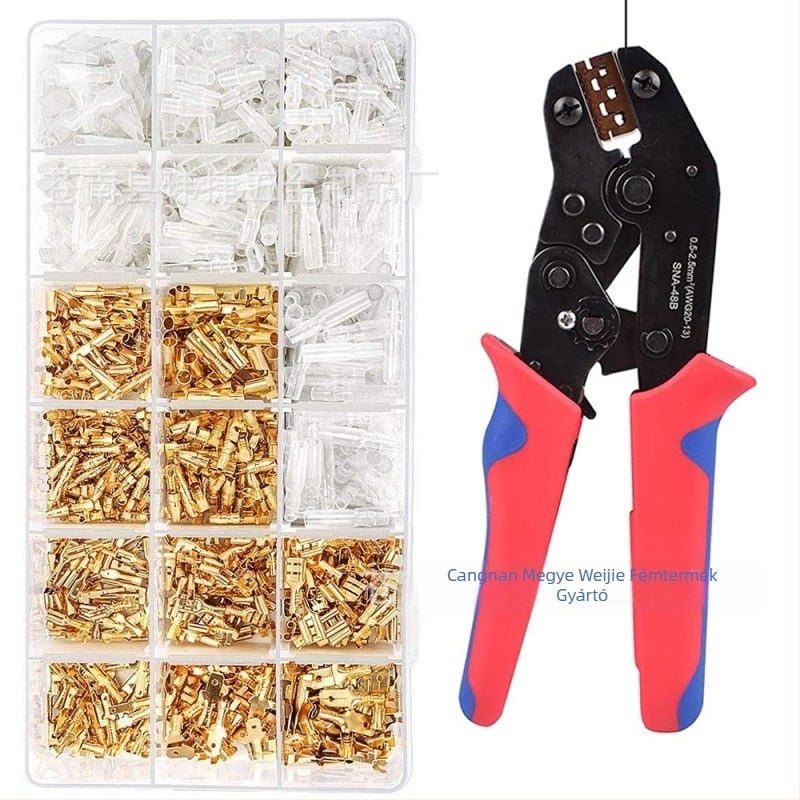 Weijie 1-pólusú vezetékterminál készlet autóelektronikához, 450 darab