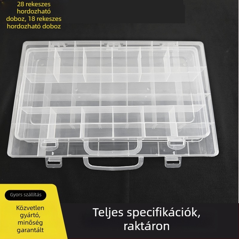Asztali tároló doboz, PP műanyag, kockás mintázat, 1 L kapacitás, 100 darabos készlet