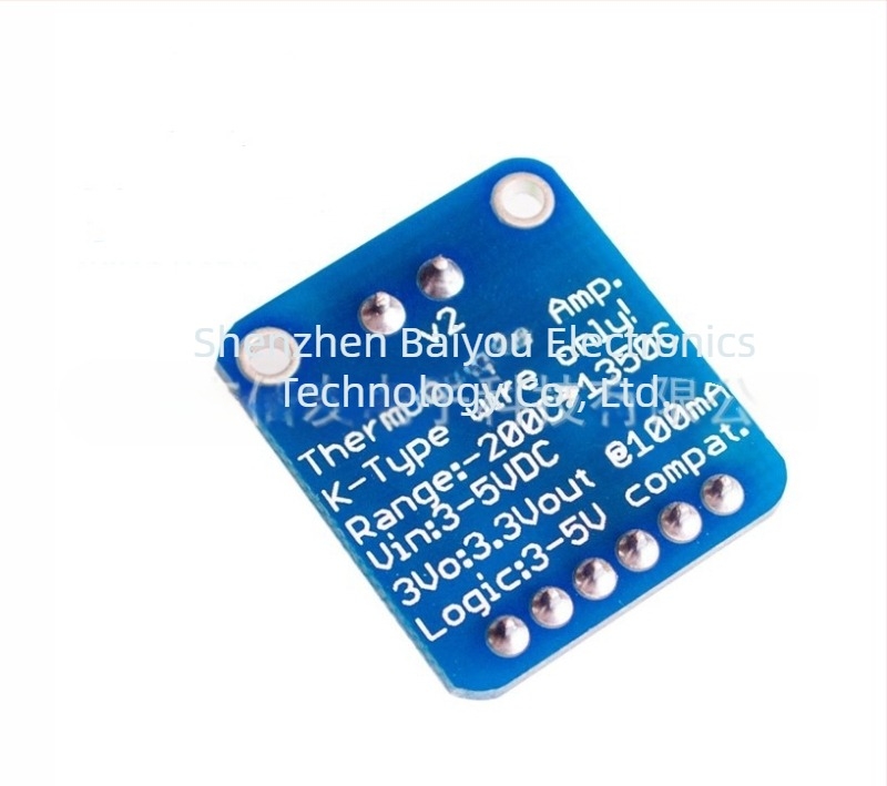 K-típusú termopár modul MAX31855, SPI interfész, digitális hőmérséklet-olvasás 1350°C-ig (Model BYS459-1500)