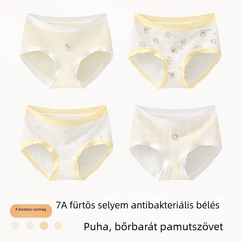 Lányoknak készült pamut-keverék alsónemű, osztály A, 47,5% pamut, 8 év feletti gyerekeknek (140 cm felett), téli 2024 kollekció