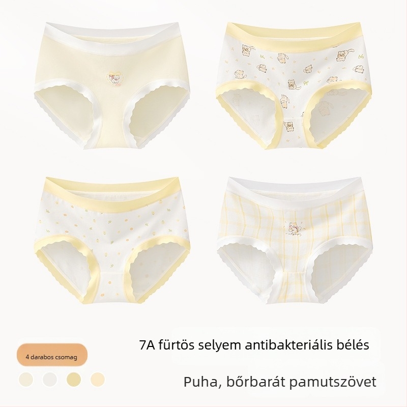 Lányoknak készült pamut-keverék alsónemű, osztály A, 47,5% pamut, 8 év feletti gyerekeknek (140 cm felett), téli 2024 kollekció