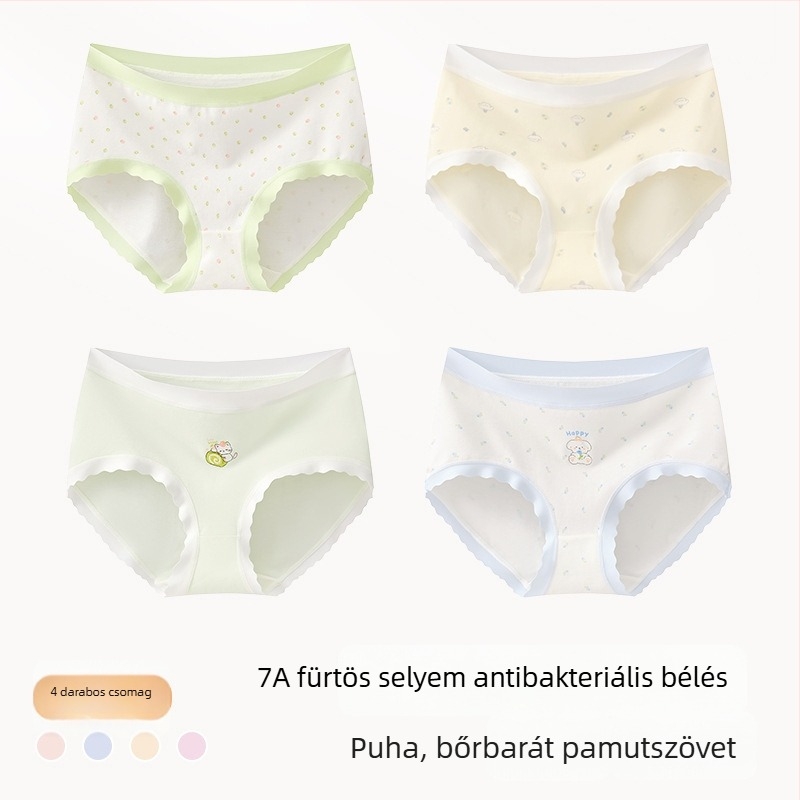 Lányoknak készült pamut-keverék alsónemű, osztály A, 47,5% pamut, 8 év feletti gyerekeknek (140 cm felett), téli 2024 kollekció