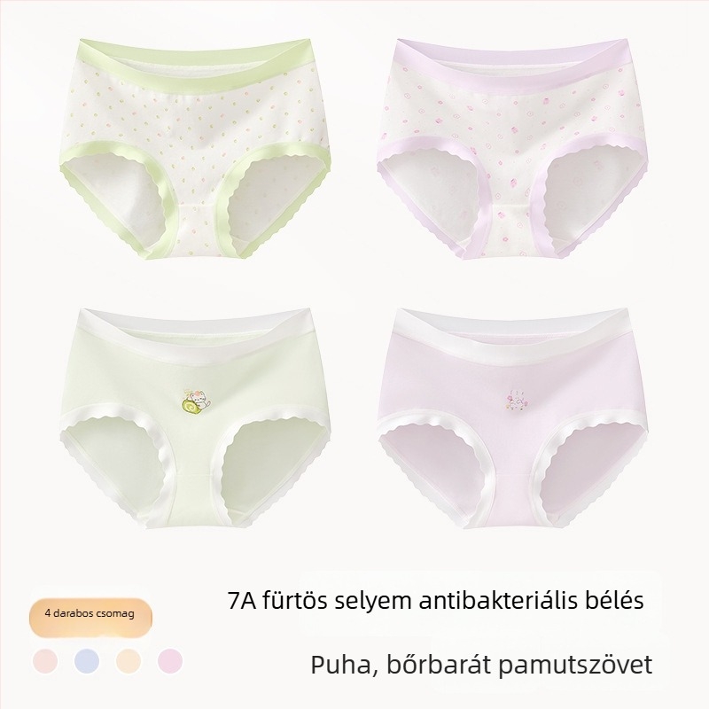 Lányoknak készült pamut-keverék alsónemű, osztály A, 47,5% pamut, 8 év feletti gyerekeknek (140 cm felett), téli 2024 kollekció