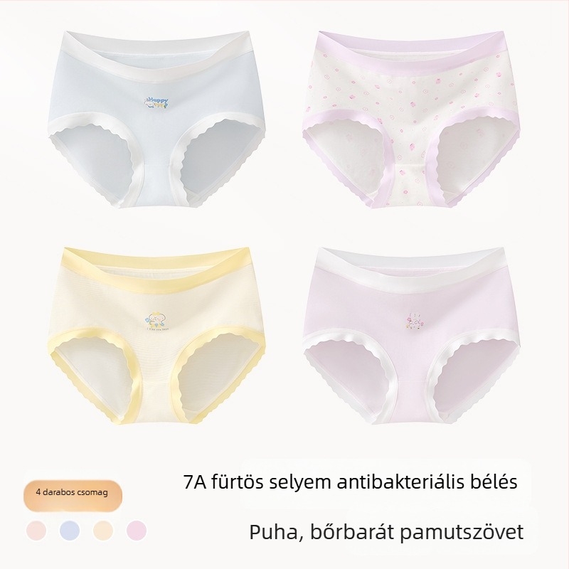 Lányoknak készült pamut-keverék alsónemű, osztály A, 47,5% pamut, 8 év feletti gyerekeknek (140 cm felett), téli 2024 kollekció