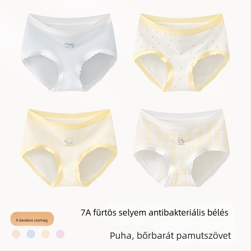 Lányoknak készült pamut-keverék alsónemű, osztály A, 47,5% pamut, 8 év feletti gyerekeknek (140 cm felett), téli 2024 kollekció